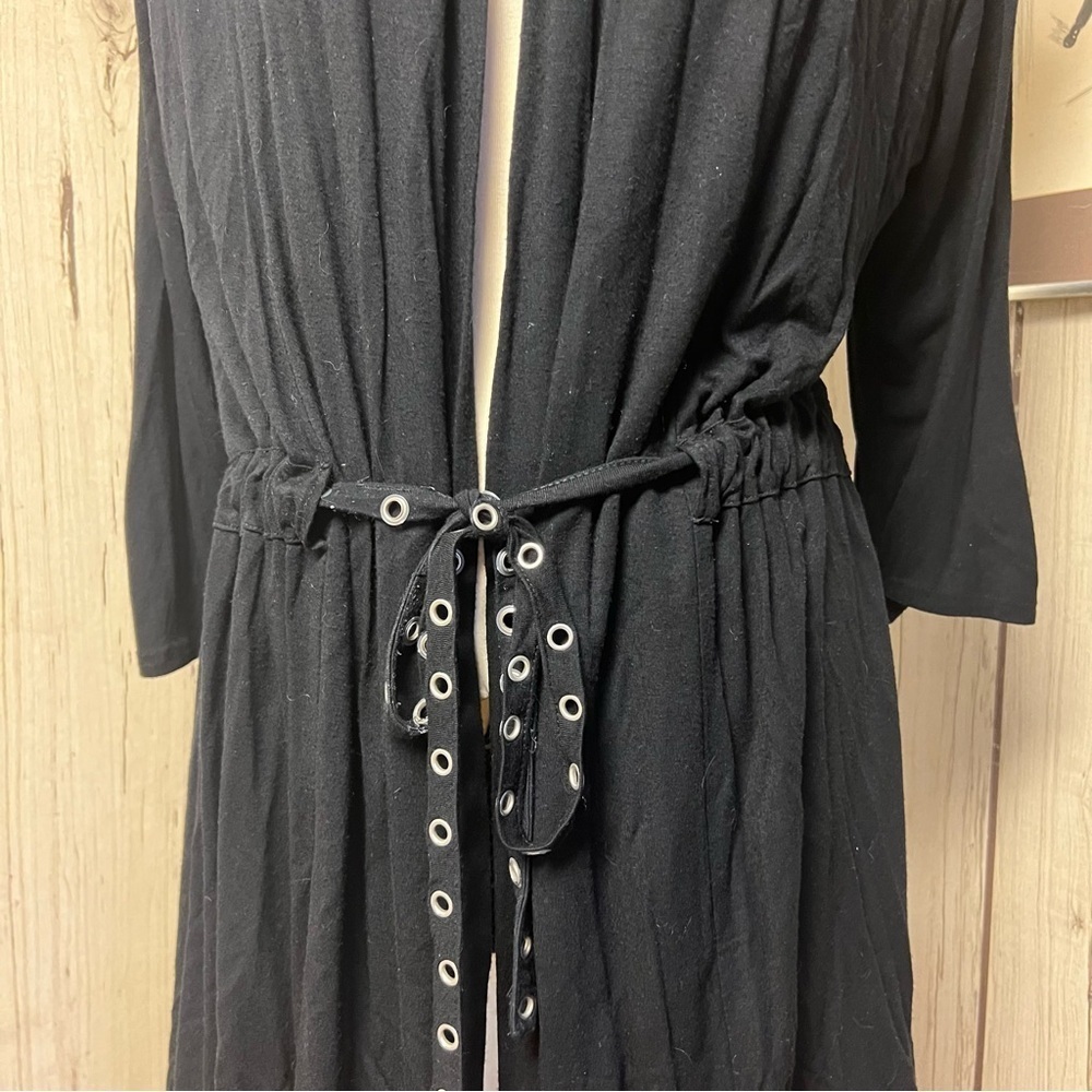 Melanie Lyne Women’s Black Tie Waist Cardigan - Size Large - Picture 3 of 10